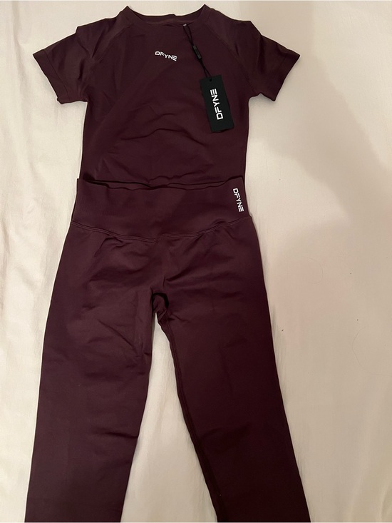 Dfyne Pants - DFYNE Brown Seamless Active Set - Top & Leggings